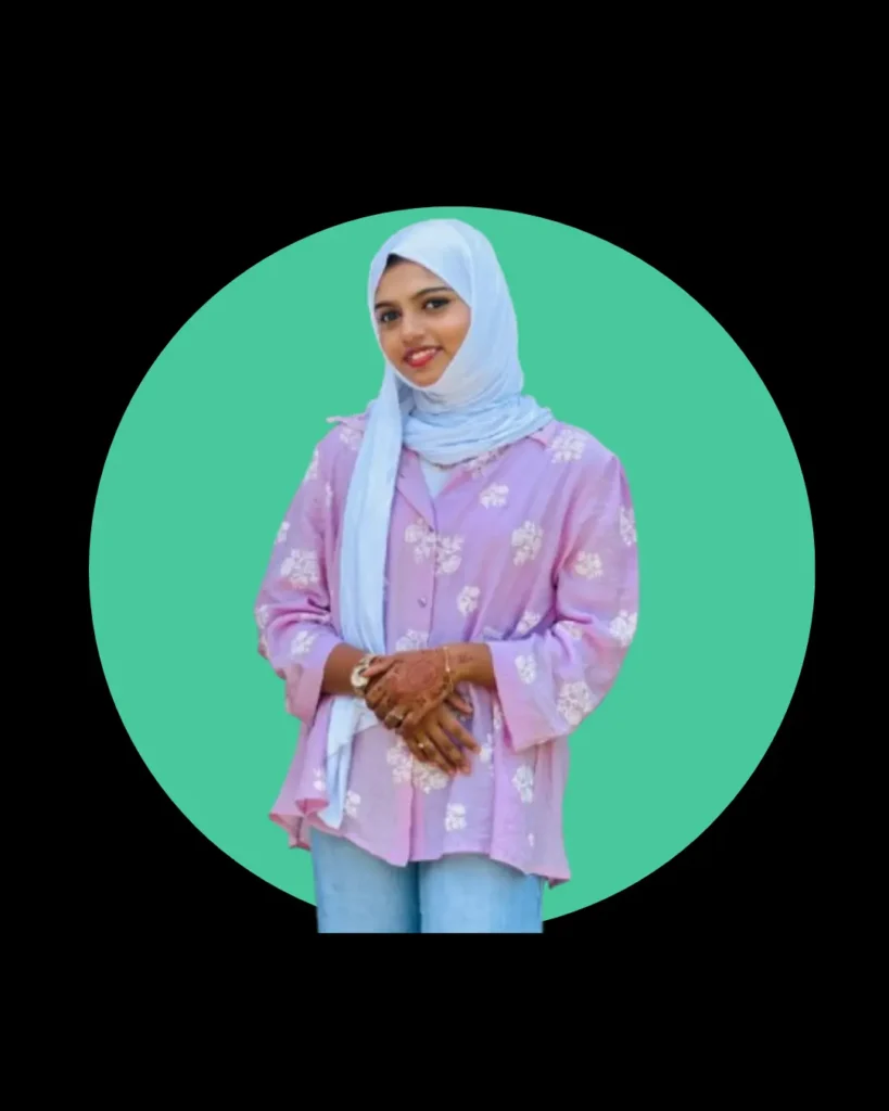 "Smiling woman in hijab by best digital marketing manager in calicut